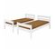 Pack Lit Superposé Avec Sommier Gigogne Et Matelas Nubie   Blanc 90x190 Cm