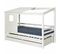 Pack Lit Cabane Gigogne Avec Matelas Alma   Blanc 90x200 Cm