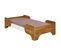 Pack Lit Enfant Avec Matelas Pango   Blanc Et Bois 70x140 Cm