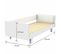 Pack Lit Gigogne Avec Matelas Capri   Blanc 80x200 Cm