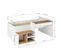 Pack Lit Combiné Avec Bureau Et Matelas Boruto   Blanc Et Bois 90x190 Cm