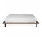 Pack Lit Avec Matelas Mousse Maki Noyer 160x200 Cm