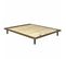 Pack Lit Avec Matelas Mousse Maki Noyer 160x200 Cm