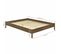 Pack Lit Avec Matelas Mousse Zena Noyer 160x200 Cm