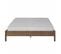 Pack Lit Avec Matelas Mousse Zena Noyer 160x200 Cm