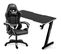 Pack Bureau Desk120z-white et Fauteuil Ultimate-bk-ice - Finition Blanche - 1m20 - Style Carbone