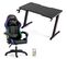 Pack Bureau Desk120z-led Et Fauteuil 700-led-darkside - 1m20 - Retro Éclairage Led Rgb