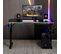 Pack Bureau Desk120z-led-nova et Fauteuil LED-darkside - 1m20 - Retro Éclairage LED Rgb