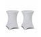 Lot De 2 Housses – Gala – Housses Pour Mange-debout Ø80cm. Polyester. Blanc