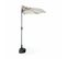 Parasol De Balcon Ø250cm  – Calvi – Demi-parasol Droit. Mât Central En Aluminium Avec Manivelle