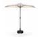 Parasol De Balcon Ø250cm  – Calvi – Demi-parasol Droit. Mât Central En Aluminium Avec Manivelle