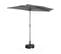 Parasol De Balcon Ø250cm  – Calvi – Demi-parasol Droit. Mât Central En Aluminium Avec Manivelle