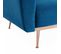 Canapé Convertible Design En Velours - Oskar - 2 - 3 Places Scandinave Droit Avec Pieds Fins Or