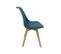 Lot De 4 Chaises Scandinaves. Pieds Bois De Hêtre. Chaises 1 Place. Bleu Canard