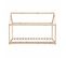 Lit Cabane Montessori. Bois Massif En Pin Naturel - Tobias - Sommier Inclus. 90 X 190 Cm