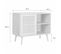 Meuble De Rangement En Cannage 80x39x65.8cm  Bohème - Naturel -  2 Niveaux - 1 Porte -  Pieds