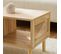 Table Basse En Cannage -  Camargue - 2 Compartiments. 80x40x40cm