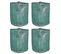 4 Sacs De Jardin Pliable Xxl - 272l En Pp Robuste Avec Cerclage