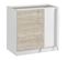 Meuble D'angle Bas Eco Noyer Blanchi 1 Porte, L 105 Cm