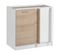 Meuble D'angle Bas Eco Chene Naturel 1 Porte L 105 Cm