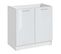 Meuble Sous-évier Eco Blanc Brillant 2 Portes L 80 Cm