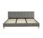 Ensemble Lit 180x200 + Matelas Memo Hr + Tête De Lit En Tissu Gris Clair - Sommier à Lattes - Milo