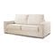 Canapé Convertible 3 Places En Velours Côtelé Beige, Ouverture Express, Matelas HD 140x190 - Mattia