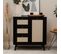 Petit Buffet Cannage Et Effet Bois Noir 81 Cm - Padang