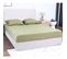 Lit Enzo 140x190 En Tissu Gris Clair + Matelas Mousse Clean Confort 19cm