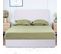 Lit Enzo 140x190 En Tissu Gris Clair + Matelas Mousse Clean Confort 19cm