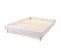 Lit Dina En Tissu Gris Clair 160x200cm + Matelas Mousse Accueil Mémoire De Forme Memo Luxe 25cm