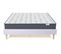 Ensemble Lit Dina Tissu Gris Clair 140x190 cm + Matelas Mousse Accueil Mémoire De Forme Memo Hr 22cm