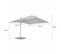 Parasol Déporté Solaire LED Rectangulaire 3x4m Haut De Gamme - Luce Bleu Canard - Parasol Excentré