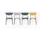 Lot De 4 Chaises - Arty - Scandinaves Et Vintage. Assise Et Dossier Gris Foncé. Pieds En Acier