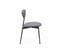 Lot De 4 Chaises - Arty - Scandinaves Et Vintage. Assise Et Dossier Gris Foncé. Pieds En Acier