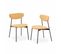 Lot De 2 Chaises - Arty - Scandinaves Et Vintage. Assise Et Dossier Moutarde. Pieds En Acier