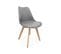 Lot De 6 Chaises Scandinaves. Pieds Bois De Hêtre. Chaises 1 Place. Gris