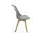 Lot De 6 Chaises Scandinaves. Pieds Bois De Hêtre. Chaises 1 Place. Gris