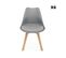 Lot De 6 Chaises Scandinaves. Pieds Bois De Hêtre. Chaises 1 Place. Gris