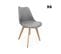 Lot De 6 Chaises Scandinaves. Pieds Bois De Hêtre. Chaises 1 Place. Gris