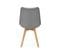 Lot De 6 Chaises Scandinaves. Pieds Bois De Hêtre. Chaises 1 Place. Gris