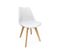 Lot De 6 Chaises Scandinaves. Pieds Bois De Hêtre. Chaises 1 Place. Blancs