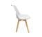 Lot De 6 Chaises Scandinaves. Pieds Bois De Hêtre. Chaises 1 Place. Blancs