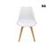 Lot De 6 Chaises Scandinaves. Pieds Bois De Hêtre. Chaises 1 Place. Blancs