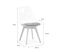 Lot De 4 Chaises Scandinaves - Lagertha - Pieds Bois. Fauteuils 1 Place. Coussin Blanc. Coque