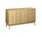 Buffet En Décor Bois 2 Portes Et 3 Tiroirs  L 120 X L 39 H 76cm - Dune