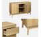 Buffet En Décor Bois 2 Portes Et 3 Tiroirs  L 120 X L 39 H 76cm - Dune