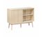 Buffet De Rangement Décor Bois. 2 Portes Coulissantes  L 115 X L 39.5 X H 90cm - Linear