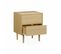 Lot De 2 Tables De Chevet Décor Bois Naturel - Mika - 2 Tiroirs - L 48 X L 40 X H 59cm