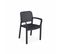 6 Fauteuils De Jardin En Résine Plastique Imitation Rotin - Graphite - Samanna